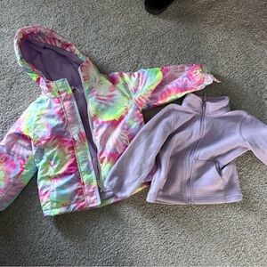 The Children's Place Colorful Tie-Dye and Soft Purple Jackets